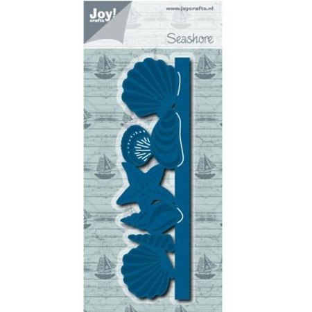 Joy!Crafts Ponsen sjabloon: Grens met zeeschelpen