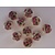 Embellishments / Verzierungen 10 botões de madeira com motivos rosa