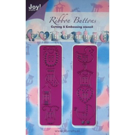 Joy!Crafts Ponsen sjabloon: 2 ponsen met verschillende knoppen kindje