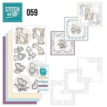 à brodent ensemble de cartes « Je t'aime »