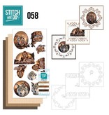 BASTELSETS / CRAFT KITS: Kaart set "Wilde dieren" te borduren