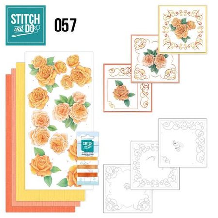 BASTELSETS / CRAFT KITS: a bordar conjunto de mapas "Rosas"