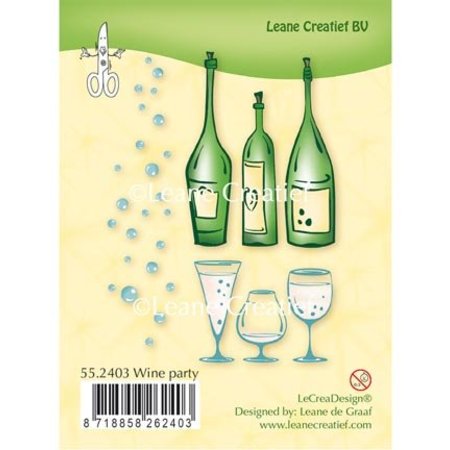 Leane Creatief - Lea'bilities Gennemsigtig Stempel: Wine Party