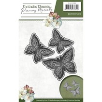 Punzonatura e goffratura stencil: 3 farfalle