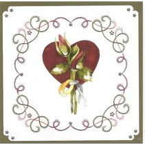Card set "Wedding" embroidered