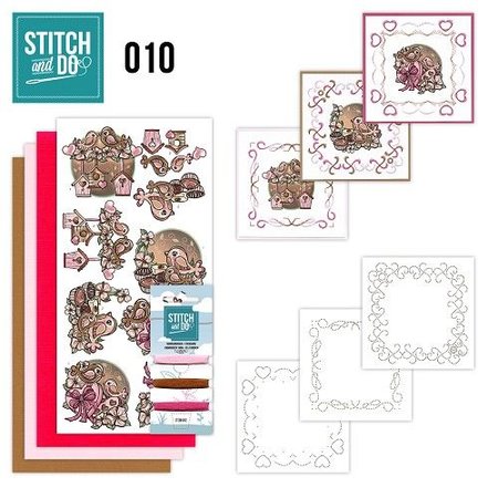 BASTELSETS / CRAFT KITS: Carte set « amour » à brodez