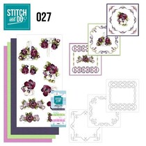 à broder Set Carte « Fleur »