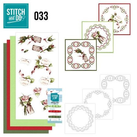 BASTELSETS / CRAFT KITS: Kartenset "Rosen" zum besticken