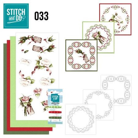 BASTELSETS / CRAFT KITS: ricamare mappa Sito "Roses"