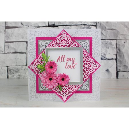 Tattered Lace Stamping template: top square