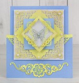 Tattered Lace Ponsen sjabloon: top vier hoeken