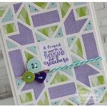 Stamping template: Quilted frame
