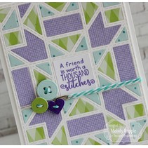 Stamping template: Quilted frame