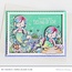 Die-namics Stamping template: mermaids, plants, shells, fish and turtle