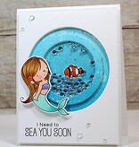 Die-namics Stamping template: mermaids, plants, shells, fish and turtle