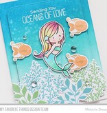Die-namics Stamping template: mermaids, plants, shells, fish and turtle