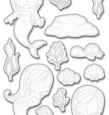 Die-namics modèle POINTAGE: Sirènes, plantes, coquillages, poissons et tortues