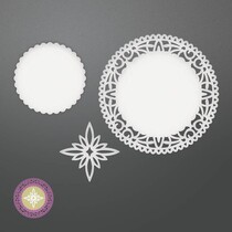 template perfuração: Northstar doily Set