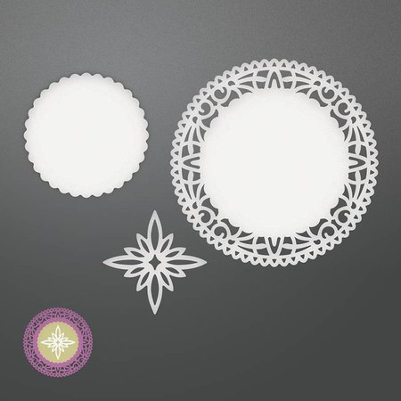 CREATIVE EXPRESSIONS und COUTURE CREATIONS template perfuração: Northstar doily Set