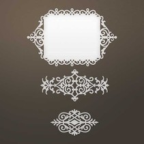 Stamping template: Filigree frames and ornaments