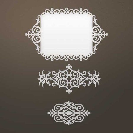 CREATIVE EXPRESSIONS und COUTURE CREATIONS template perfuração: moldura decorativa intrincada e ornamentos