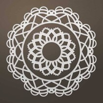 template perfuração: filigrana doily SET