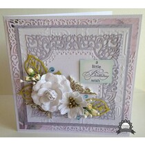 Stamping template: Filigree decorative frame, rectangle