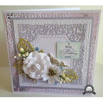 Stamping template: Filigree decorative frame, rectangle