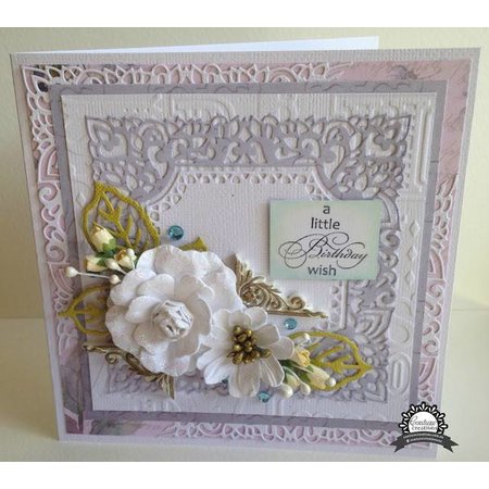 CREATIVE EXPRESSIONS und COUTURE CREATIONS Ponsen sjabloon: Ingewikkeld Decoratief frame, vierkant