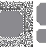 CREATIVE EXPRESSIONS und COUTURE CREATIONS Modello di punzonatura: intricato cornice decorativa, quadrato