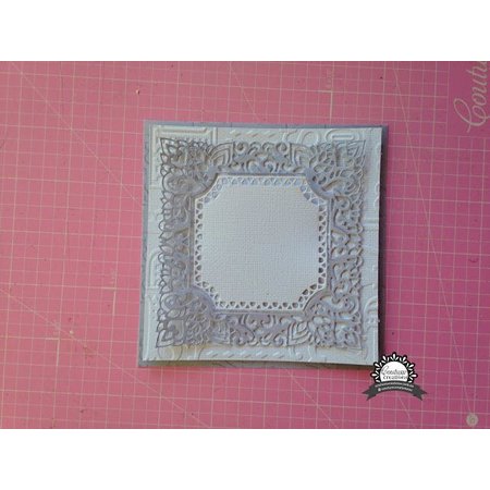 CREATIVE EXPRESSIONS und COUTURE CREATIONS Modello di punzonatura: intricato cornice decorativa, quadrato