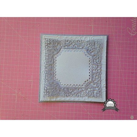 CREATIVE EXPRESSIONS und COUTURE CREATIONS Ponsen sjabloon: Ingewikkeld Decoratief frame, vierkant