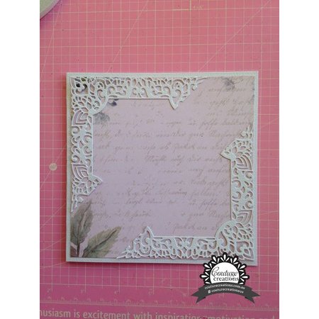 CREATIVE EXPRESSIONS und COUTURE CREATIONS Modello di punzonatura: intricato cornice decorativa, quadrato