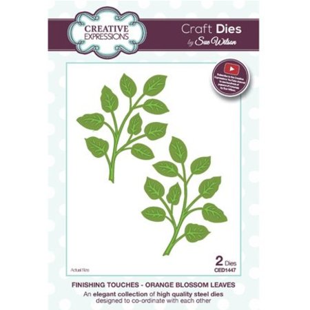 CREATIVE EXPRESSIONS und COUTURE CREATIONS dies: coupe une des branches avec des feuilles et un dans le miroir