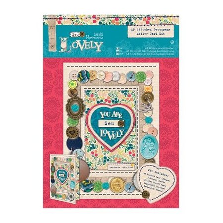 Exlusiv Couture: A5 carte Decoupage Kit Medley-cousus Belle