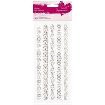 Klistremerke rhinestones, fargede bånd