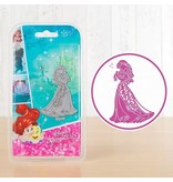 DISNEY Stansmessen SET: Disney + stempel Demure Ariel gezicht