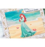 DISNEY Stanzschablonen SET: Disney + Stempel Demure Ariel Gesicht