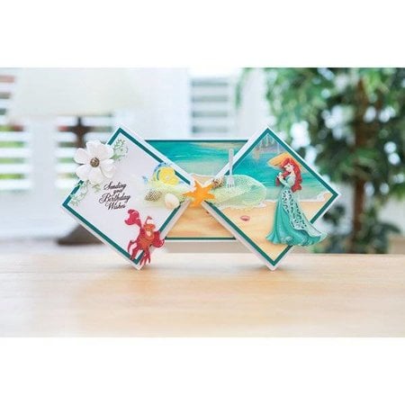 DISNEY Stansmessen SET: Disney + stempel Demure Ariel gezicht