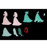 DISNEY Stansmessen SET: Disney + stempel Demure Ariel gezicht