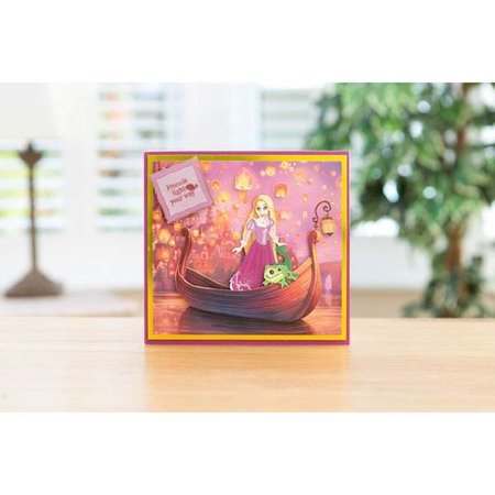 DISNEY Stansmessen SET: Disney + stempel Dreamy Rapunzel gezicht
