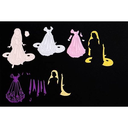 DISNEY Matrices de découpe SET: Disney + timbre visage Dreamy Raiponce
