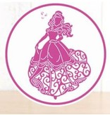 DISNEY Stansmessen SET: Disney + stempel Princess Belle Waltzing gezicht