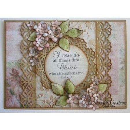 Spellbinders und Rayher Shapeabilities modelo de Metal, Vintage Lace motivos, 2,5 x 2,4-9 cm, um conjunto de 5 modelos!