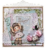 Joy!Crafts und JM Creation Bastel DICA: perfuração - e stencil estampagem, quadro superior e 3 cantos