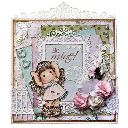 Joy!Crafts und JM Creation Bastel DICA: perfuração - e stencil estampagem, quadro superior e 3 cantos