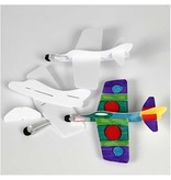 Kinder Bastelsets / Kids Craft Kits 3 aviões para montar e pintar!