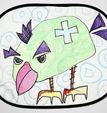 Kinder Bastelsets / Kids Craft Kits 2 Sonnenblende für das Auto - mit Stoffmalstift leicht zu bemalen, zu dekorieren