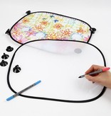 Kinder Bastelsets / Kids Craft Kits 2 Sonnenblende für das Auto - mit Stoffmalstift leicht zu bemalen, zu dekorieren