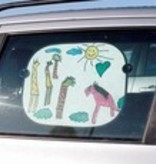 BASTELZUBEHÖR / CRAFT ACCESSORIES 2 sun visor for the car - easy to paint with Stoffmalstift to decorate, - Copy